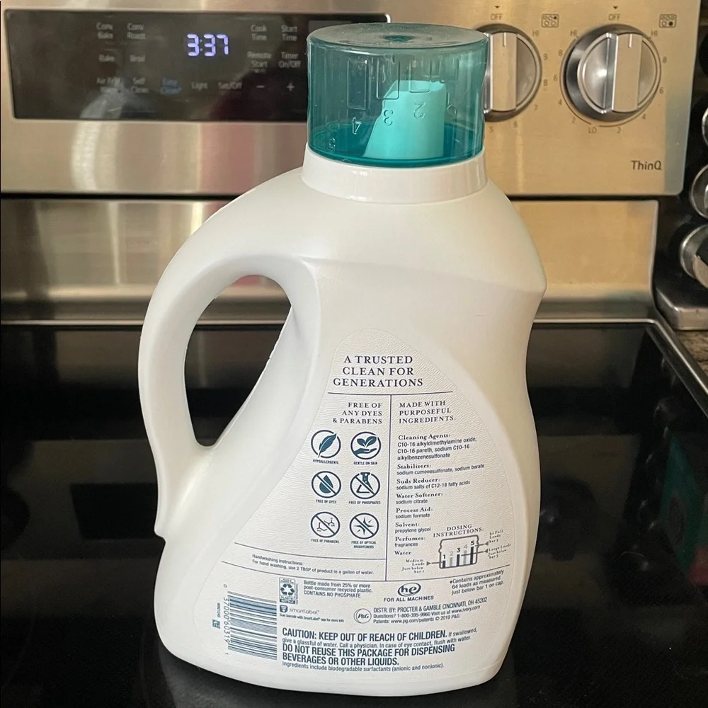Ivory Laundry Detergent 92oz 64 Loads Aloe Hypoallergenic for Sensitive Skin - Picture 4 of 6